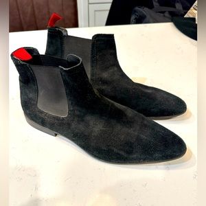 Suede Black Chelsea Boots